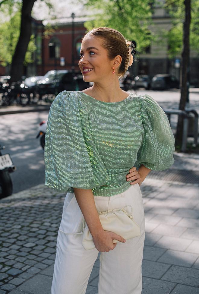 ByTimo Sequins Blouse green bluse