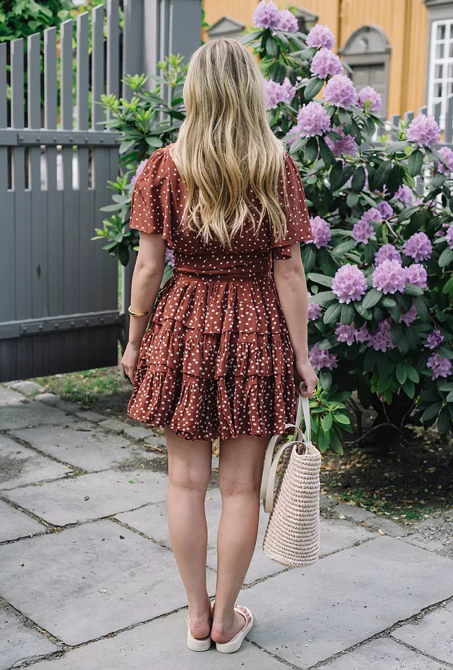 Confettibird Short Frill Dress Rusty Dot kjole 5