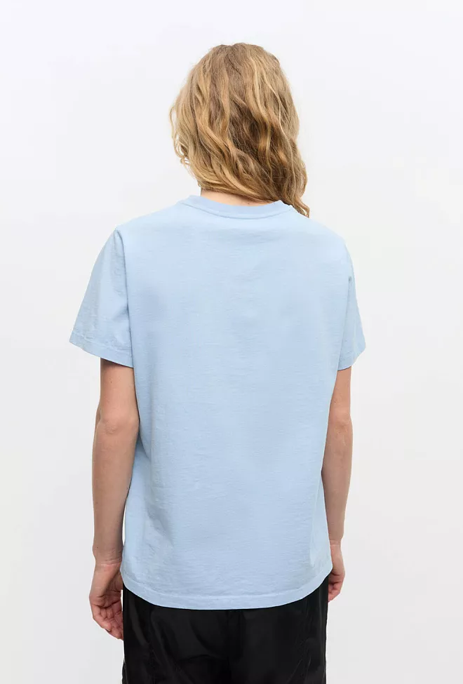GANNI Basic Cotton Jersey Animals Relaxed T-Shirt Chambray Blue t-skjorte 3