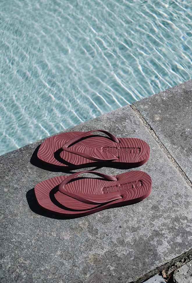 Sleepers Tapered Flip Flops Burgundy sandaler 2