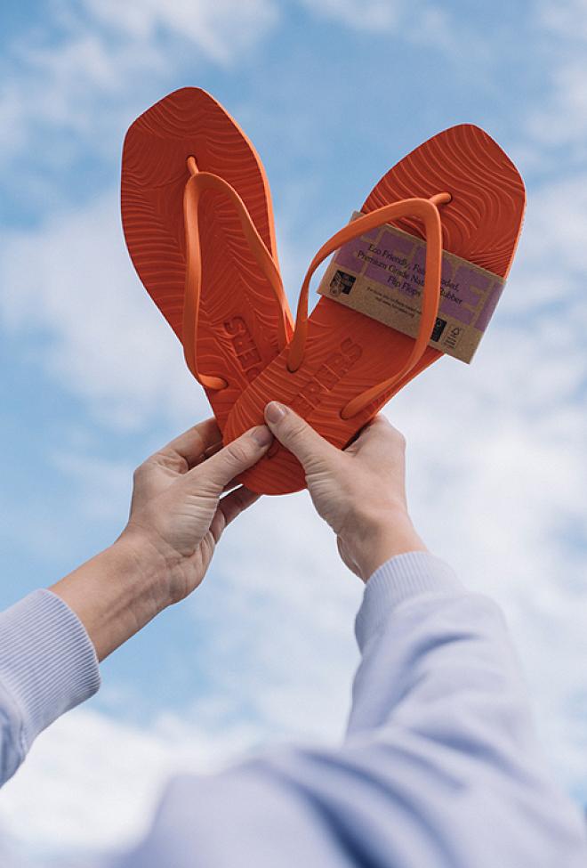 Sleepers Tapered Flip Flops Orange sandaler