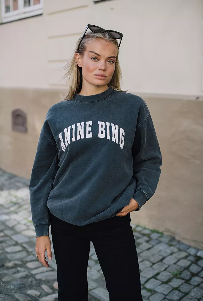 Anine Bing Tyler Sweatshirt Washed Black genser 5