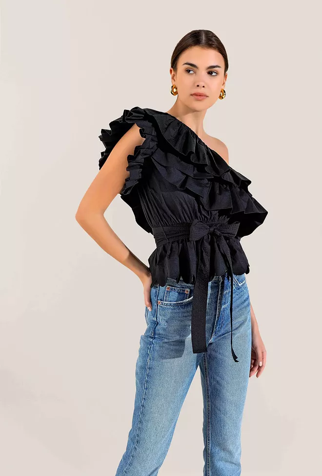 Scarlett Poppies Voltaire Top Onyx Black bluse 3