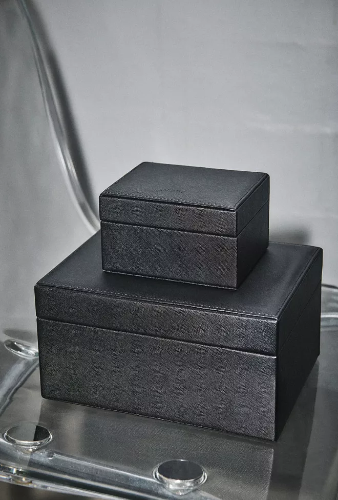 Day ET Saffiano Jewelry Box Big Black smykkeskrinn