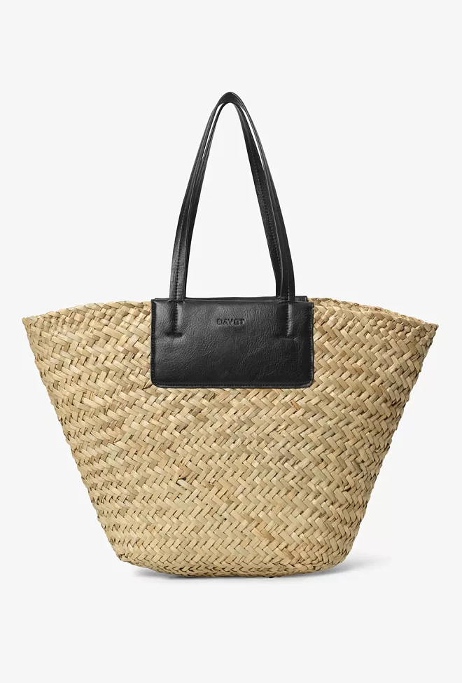 Day ET Refined Straw Basket Moonlight Beige stråveske