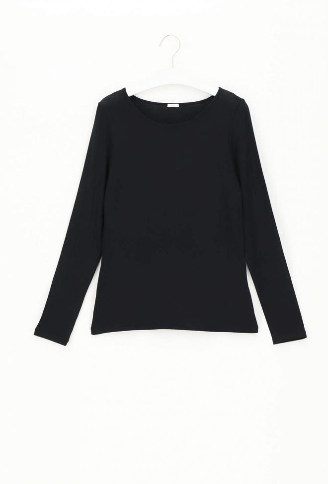Oroblu perfect line cashmere t-shirt l/sl black topp
