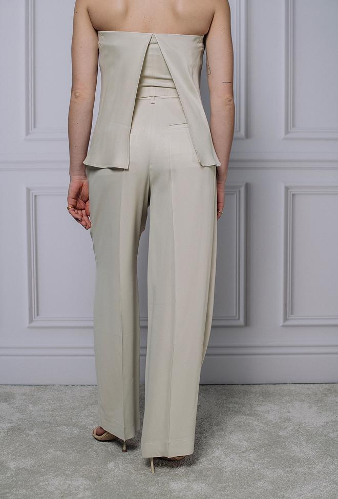 Dagmar Wide Suit Trousers Pearl Grey dressbukse 5