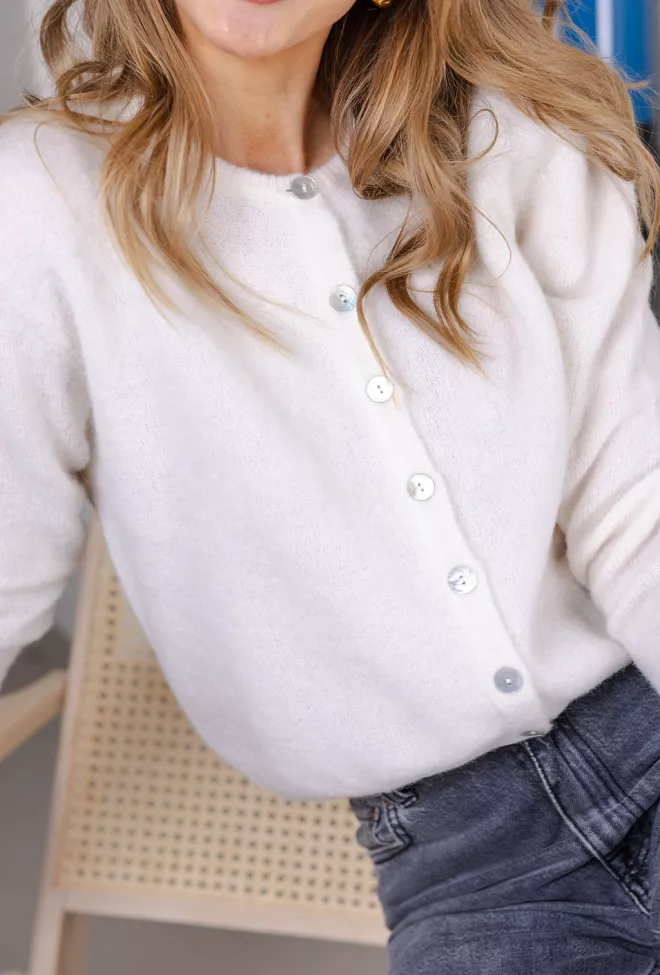 American Vintage Vitow Cardigan White strikk 3