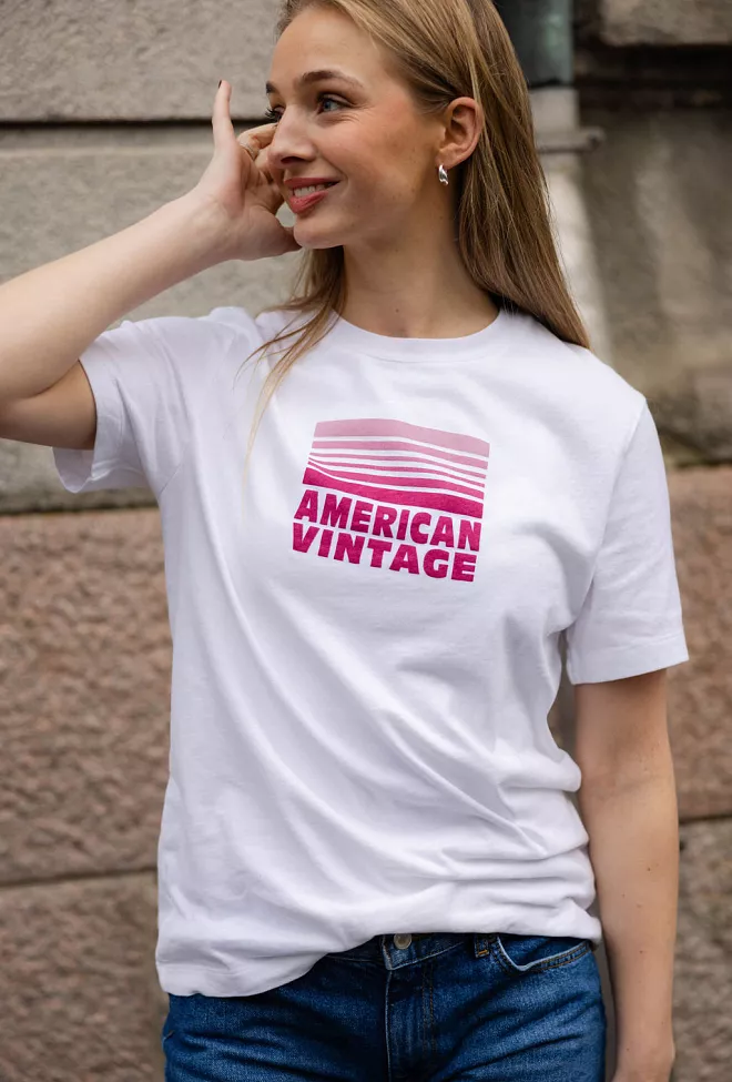 american vintage ykobow t-shirt hvit 1