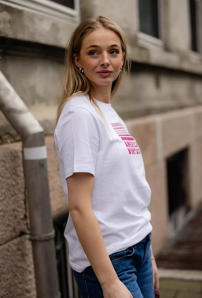 american vintage ykobow t-shirt hvit 2