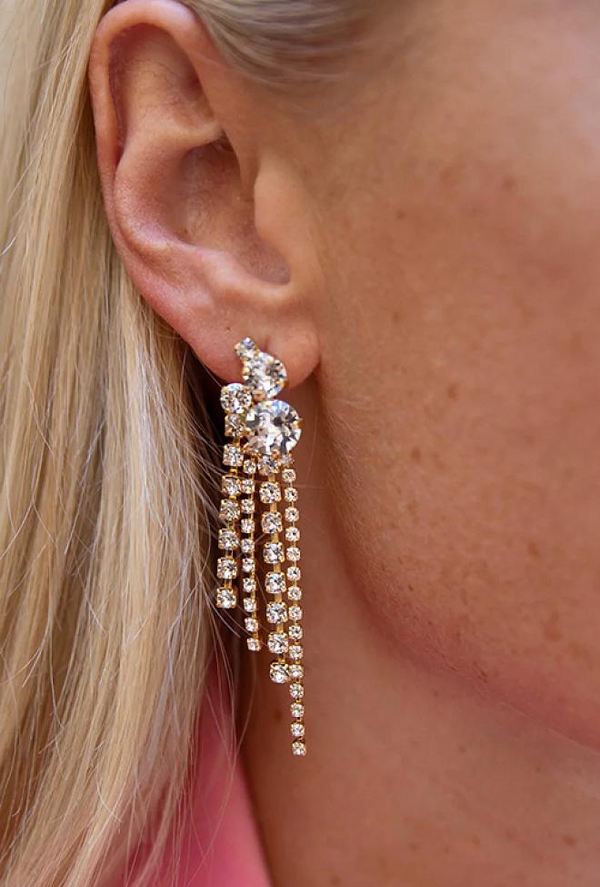 Caroline svedbom amy earrings gold crystal