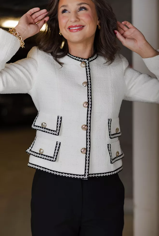 andiata Lesley blazer chalk white 3