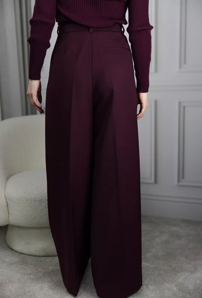 Anine Bing Lou Trouser Bordeaux dressbukse 4