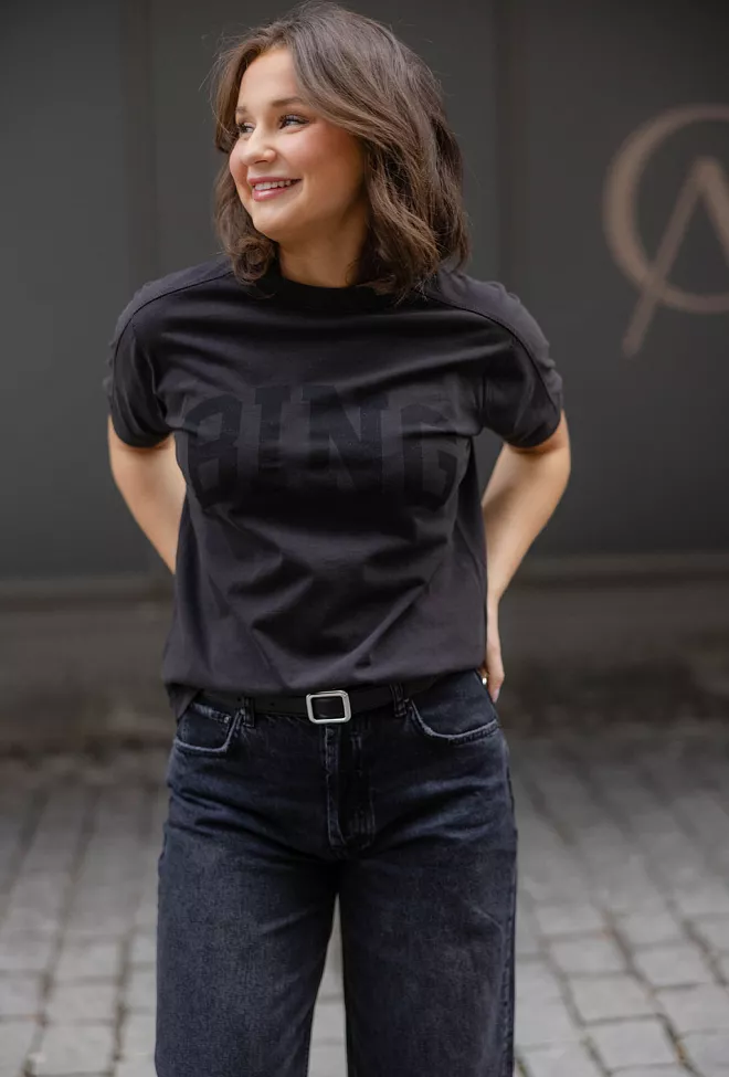 Anine Bing Jaylin Tee Bing Vintage Black t-skjorte 5