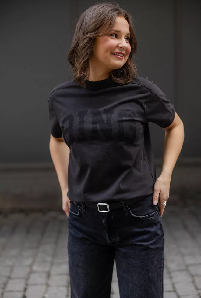 Anine Bing Jaylin Tee Bing Vintage Black t-skjorte