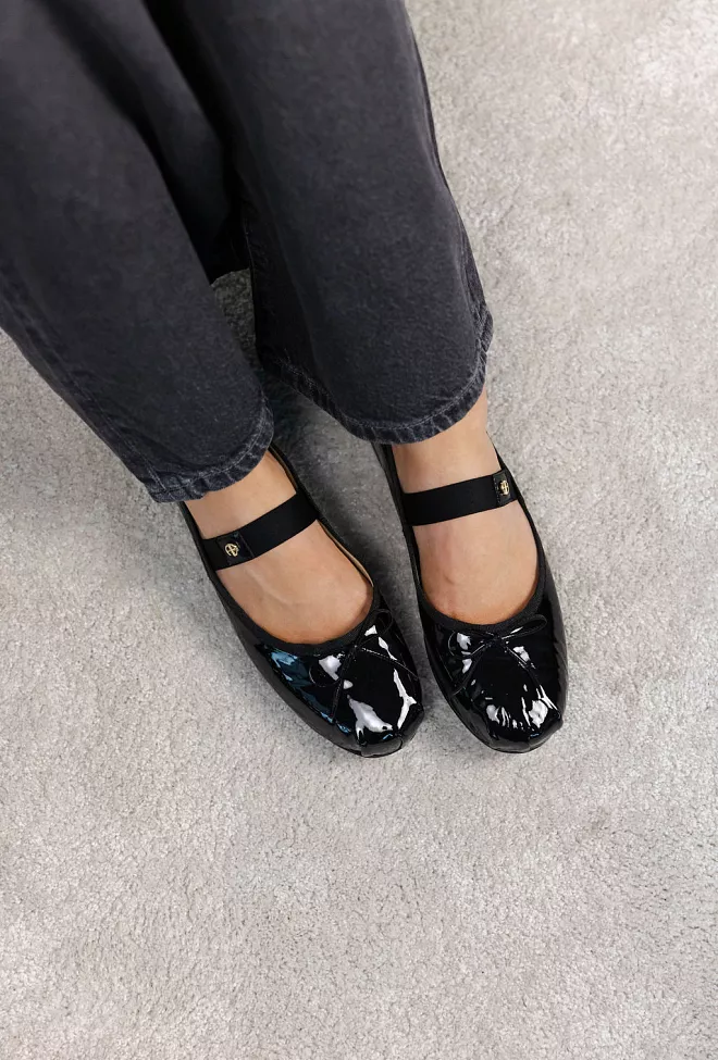 Anine Bing Jolie Flats Black Patent ballerinasko 2