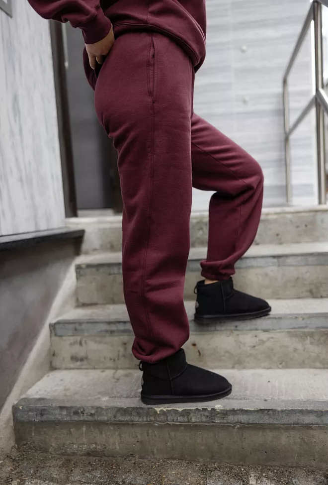 Anine Bing Karter Jogger Dark Burgundy joggebukse 2