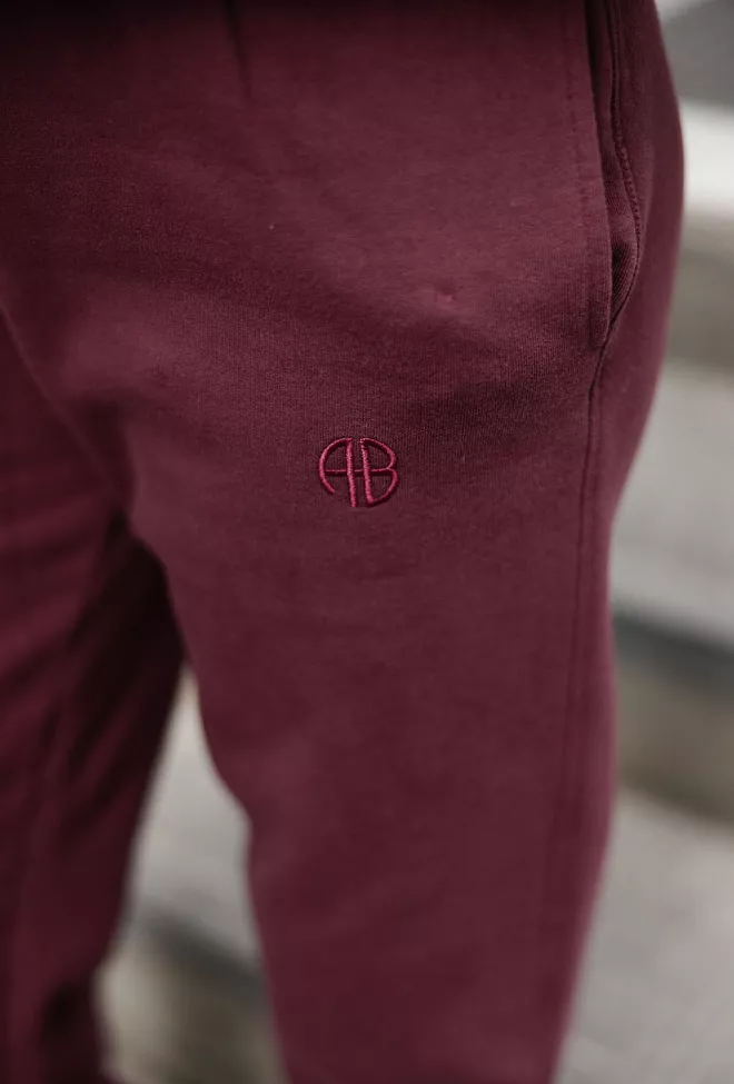 Anine Bing Karter Jogger Dark Burgundy joggebukse 3