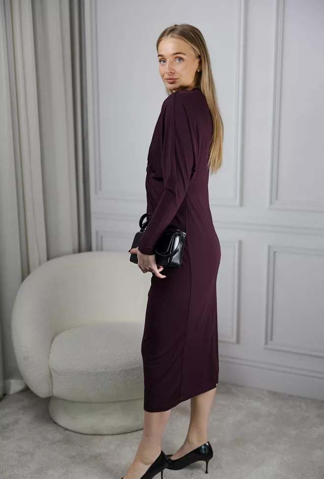 Anine Bing Mathilde Dress Bordeaux midikjole 4