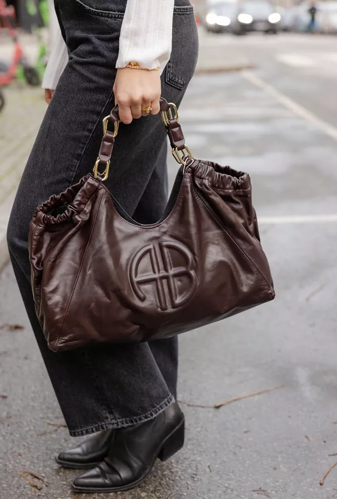 Anine Bing Medium Kate Tote Bordeaux veske 3
