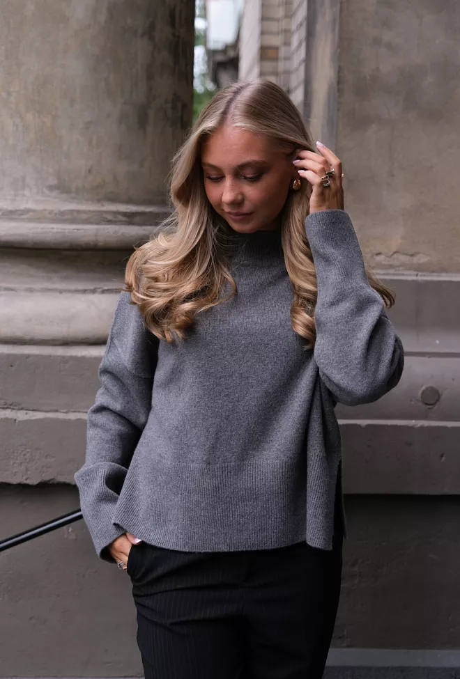 Arnie Says Mandy Sweater Dk Grey Melange genser 4