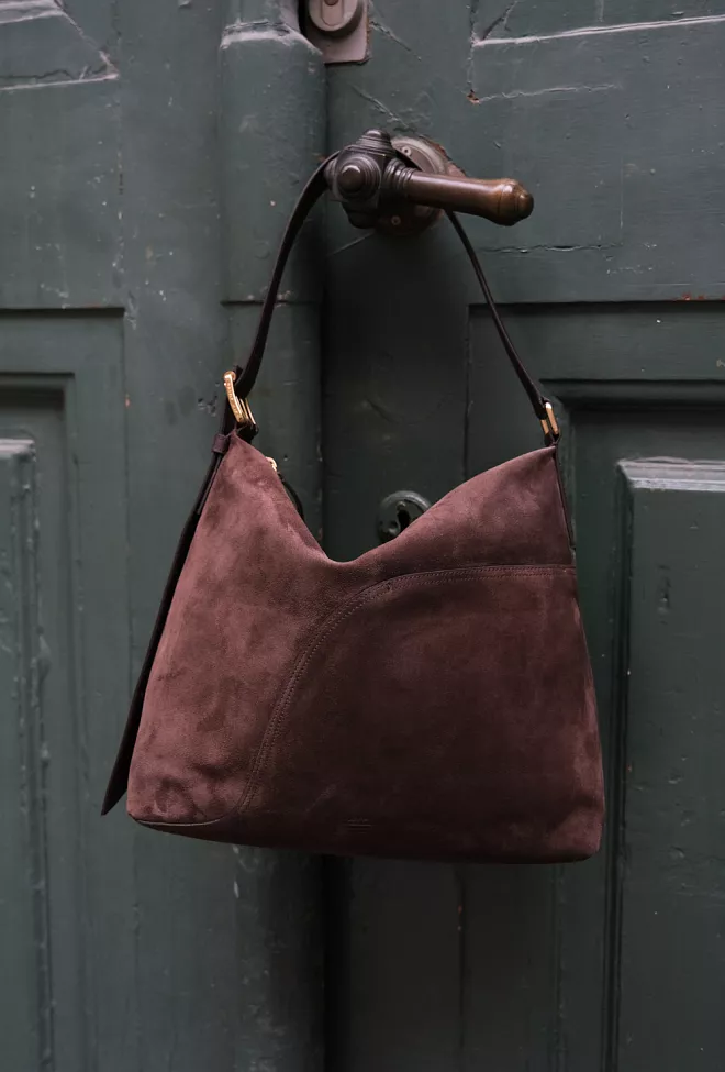 ATP Atelier Bassano Suede/Vacchetta Walnut tote veske 4