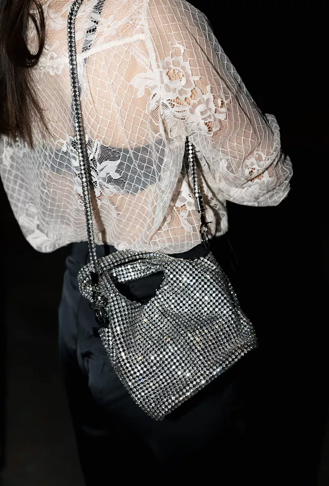 BTB LOs Angeles Shanti Bucket Bag Crystal partyveske