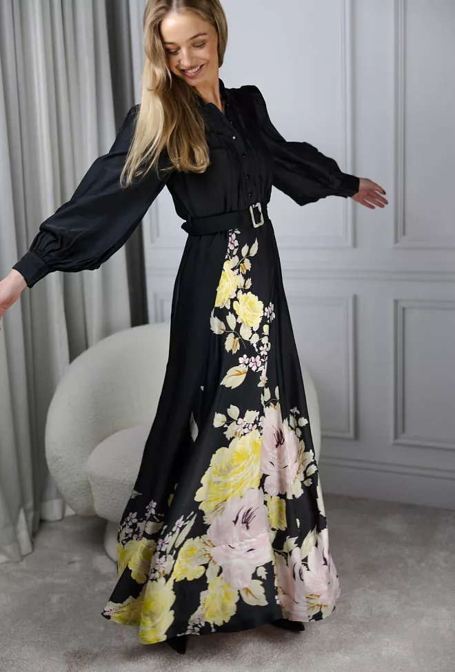 byTiMo Organza Maxi Dress Growing Flowers kjole 4