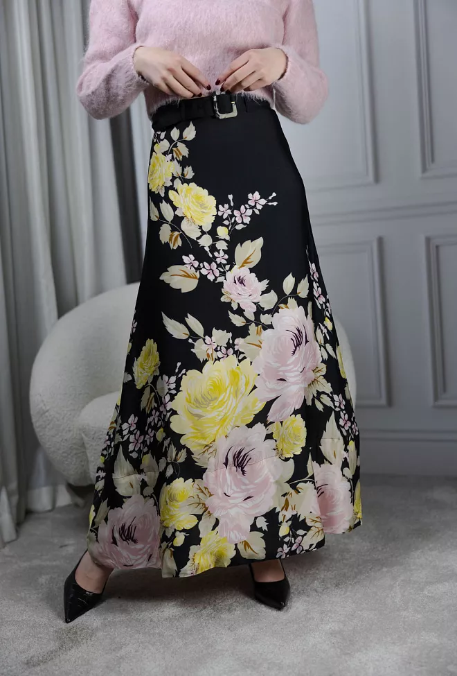 byTiMo Organza Maxi Skirt Growing Flowers skjørt