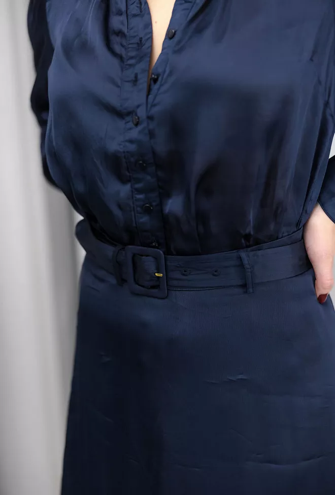 Bytimo organza maxi skirt navy skjørt blå 3