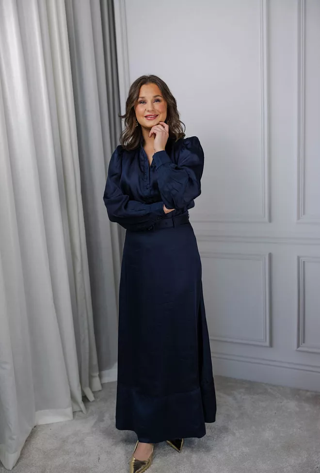 Bytimo organza maxi skirt navy skjørt blå 5