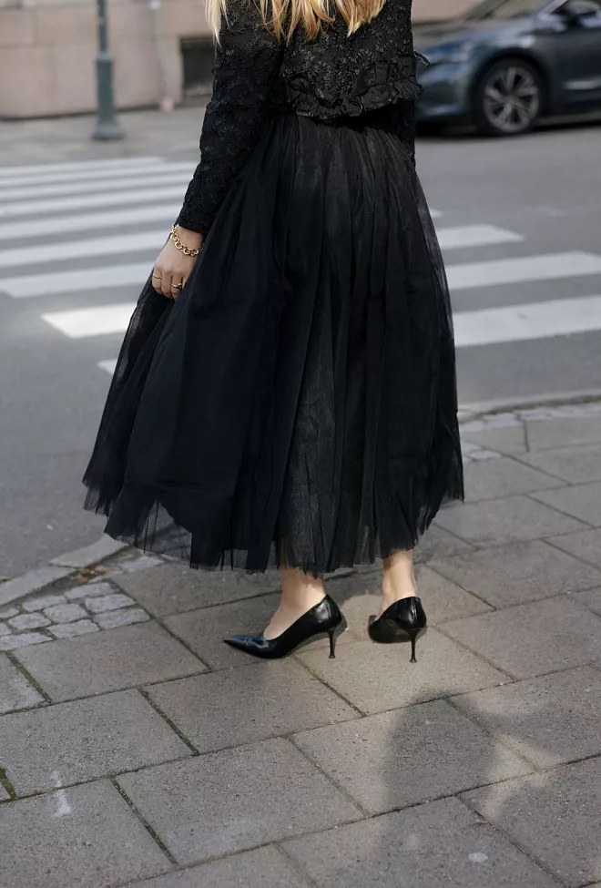 byTiMo Tulle Maxi Skirt Black tyllskjørt 2