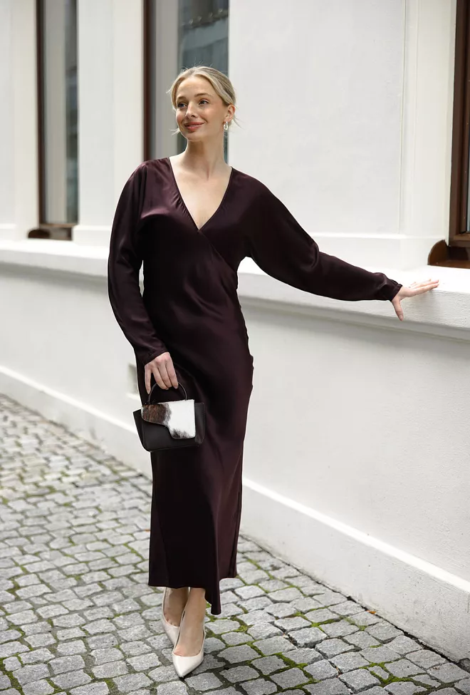 Envelope1976 Carlo Dress Aubergine maxikjole