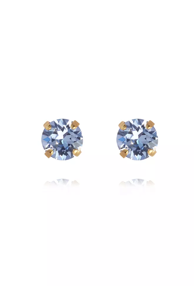 Caroline Svedbom Classic Stud Earrings Gold Light Sapphire øredobber