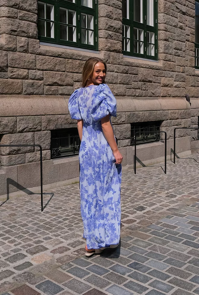 byTIMo Chiffon Maxi Dress Sky Blue kjole 6