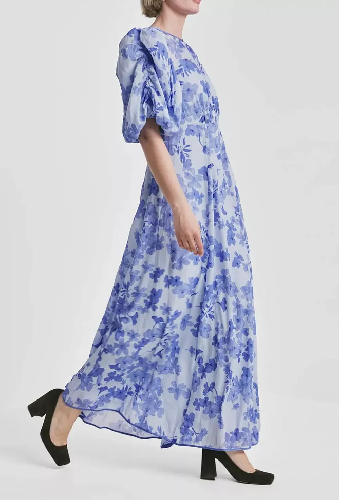byTiMo Chiffon Maxi Dress Sky Blue kjole 3