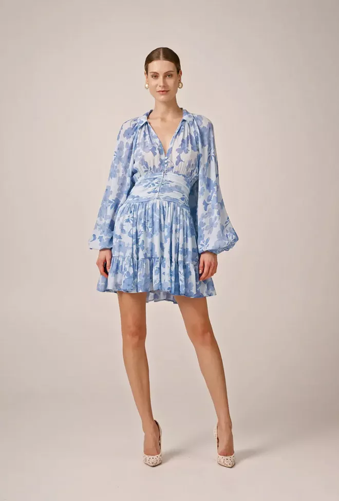 byTiMo Chiffon Mini Dress Sky Blue kjole 2