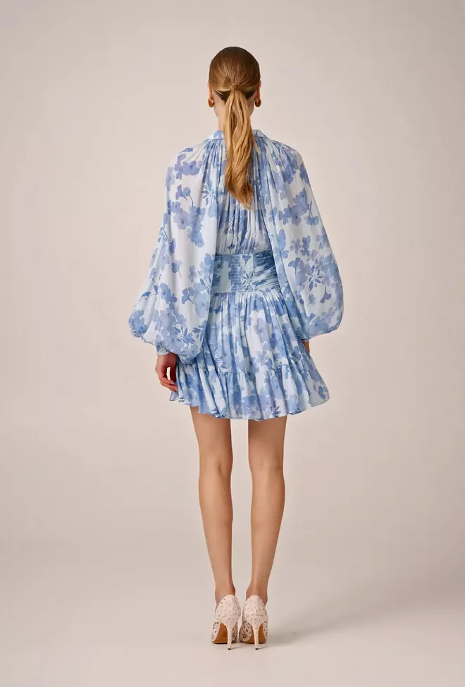 byTiMo Chiffon Mini Dress Sky Blue kjole 3