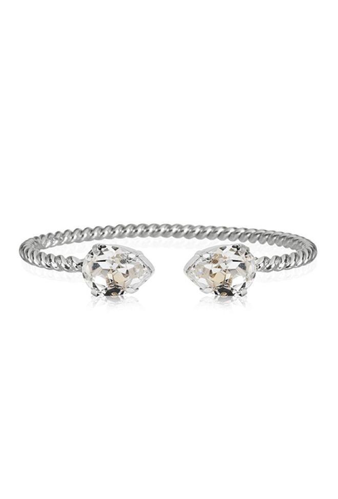 Caroline Svedbom Mini Drop Bracelet Rhodium Crystal armbånd