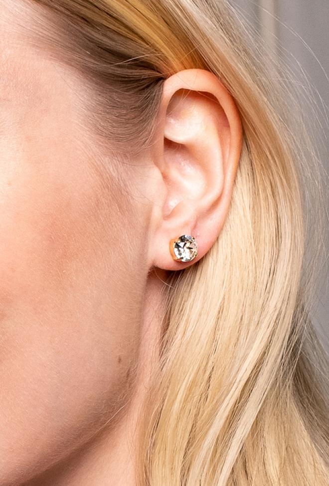 Caroline Svedbom Classic Stud Earrings GoldCrystal øredobber