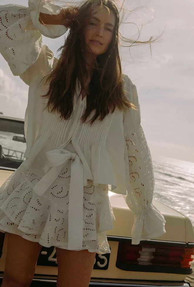 Confettibird Coco Blouse Offwhite skjorte bluse 