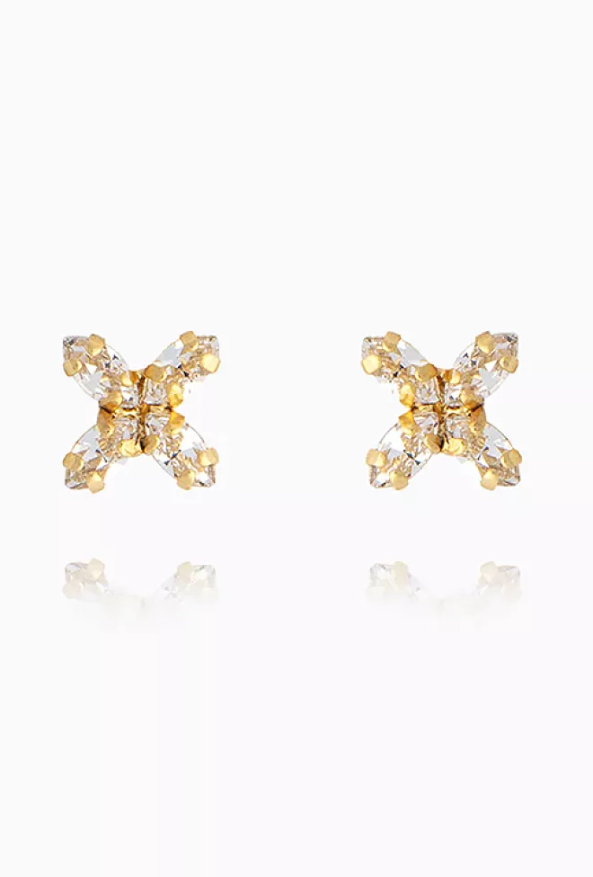 Caroline Svedbom Crystal Mini Star Earrings Gold Crystal øredobber