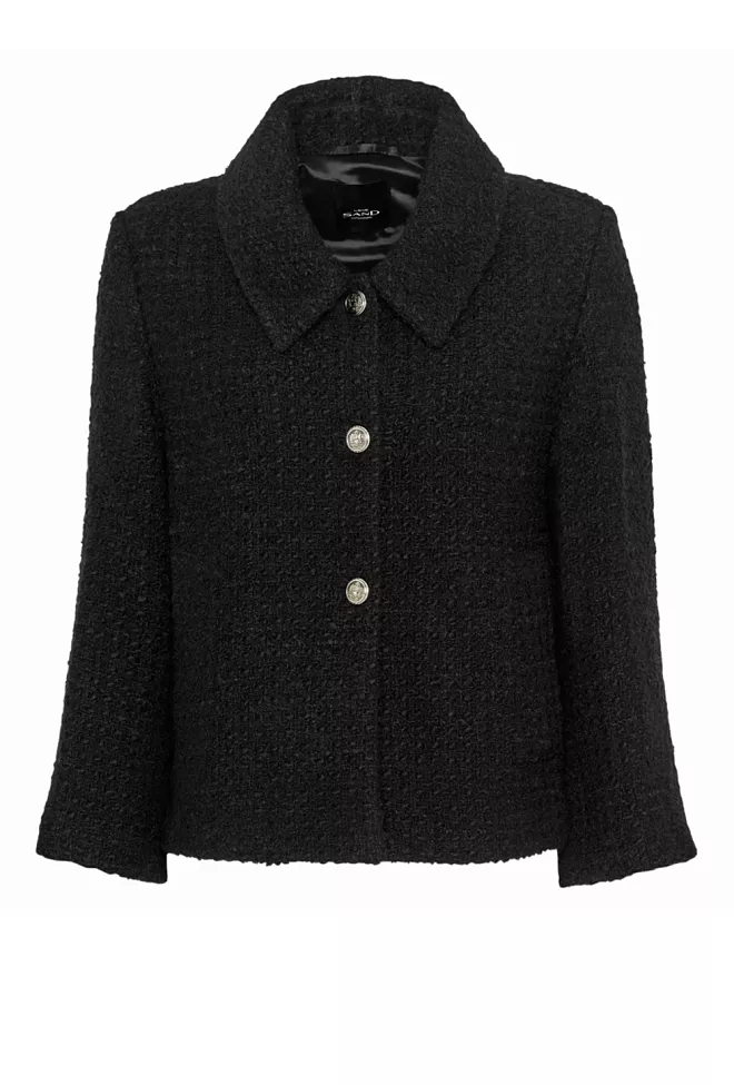 SAND Daryna Blazer Black bouclejakke 4