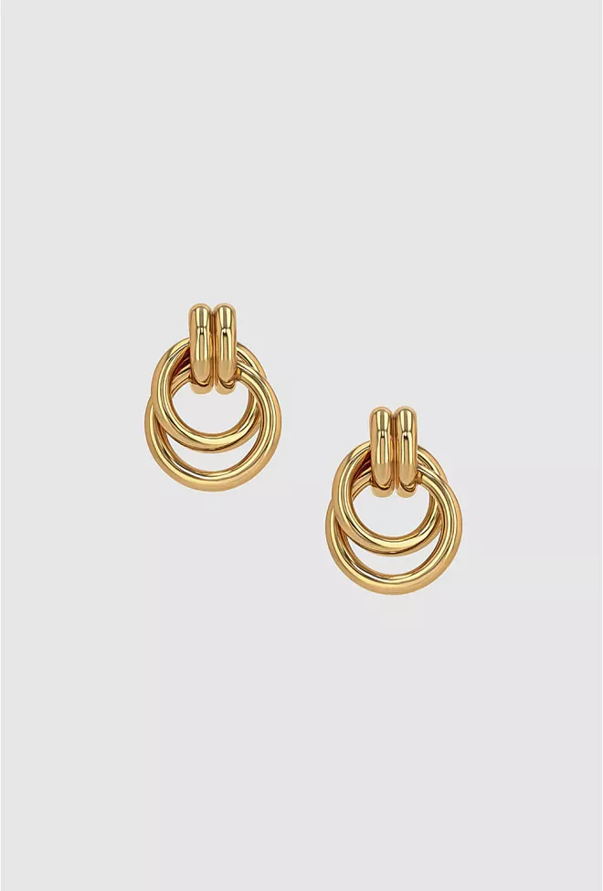 Anine Bing Double Knot Earrings Gold øredobber 4