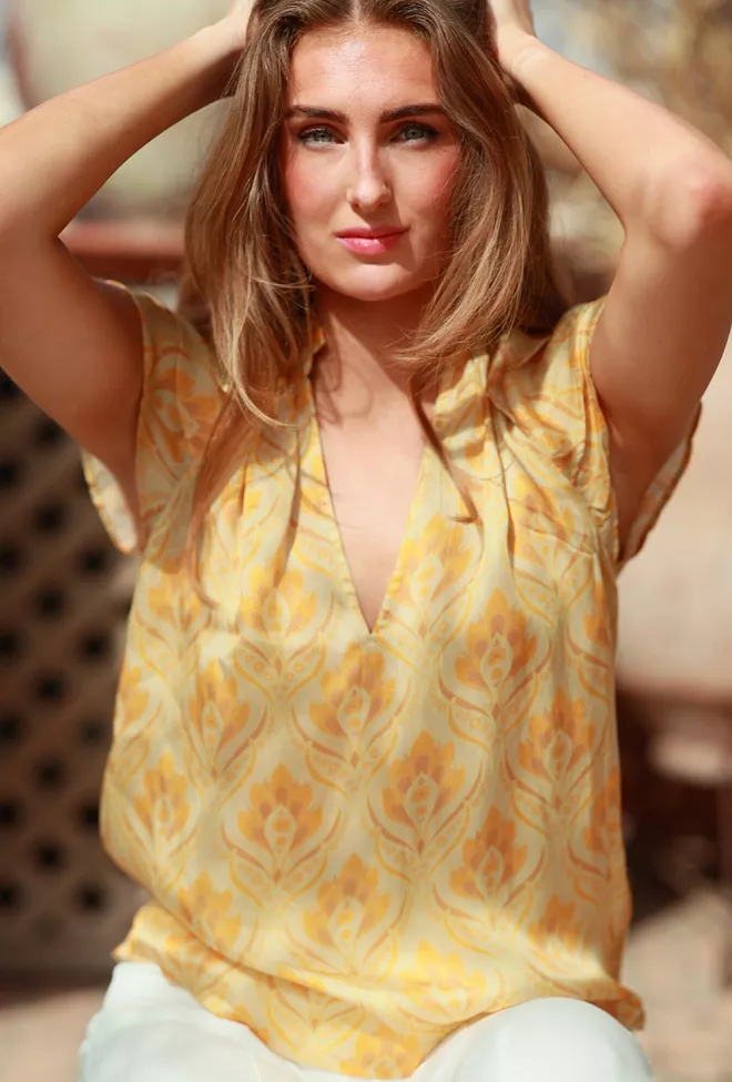 Nectar Ella Blouse Yellow Fan bluse 4