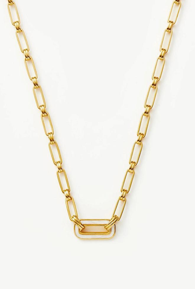 Missoma Enamel Link Necklace Gold smykke 3 