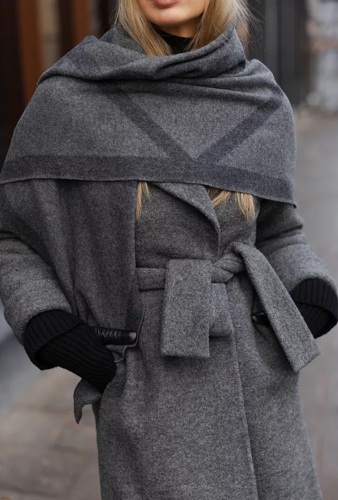 envelope triangle scarf volcano/dark grey 4