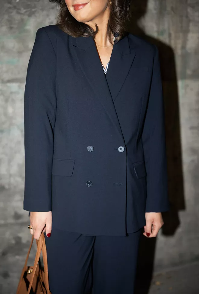 five units frida blazer navy blå dressjakke 3