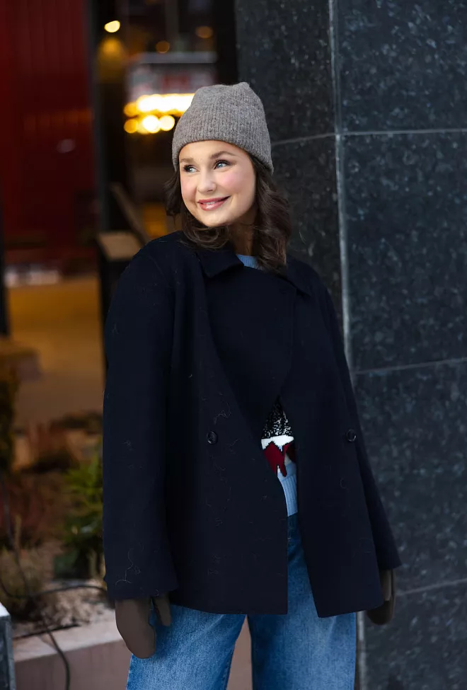 Holzweiler Felsa Wool Peacoat Dk. Blue ulljakke