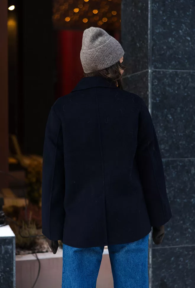 Holzweiler Felsa Wool Peacoat Dk. Blue ulljakke 4